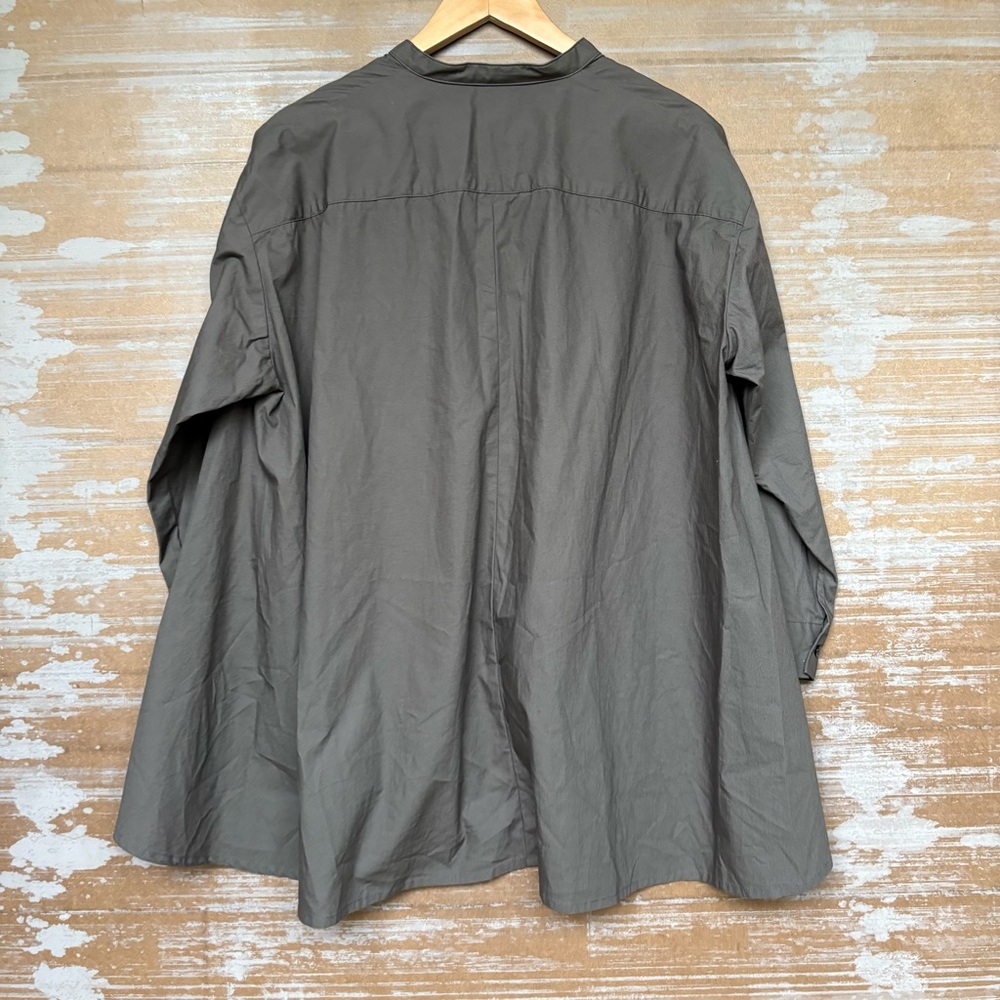 Ichi Antiques Oversized Button Down Top Minimalist Organic Laggen Look Womens OS - Picture 3 of 5